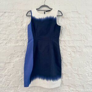 Elie Tahari | Blue sleeveless dress w/ ombré pattern in Size 8